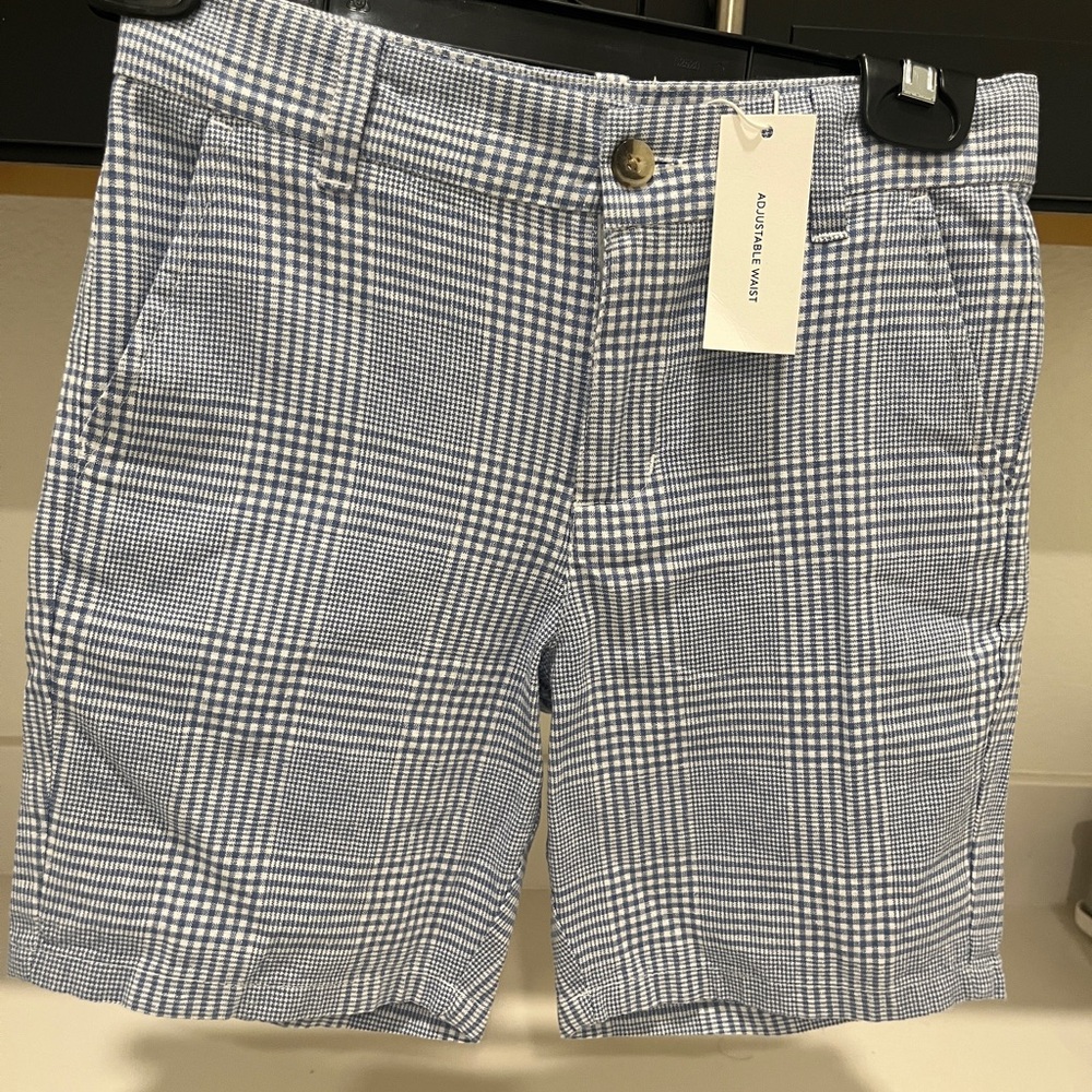 NWT JANIE AND JACK PLAID SHORTS SIZE 7 BOYS